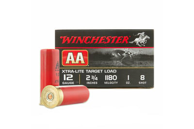 Winchester Ammo AAL128 AA Xtra-Lite 12 Gauge 2.75" 1 oz 8 Shot Shotgun Ammo - 250 round case - AAL128 - $119.99 (FREE Shipping over $50)