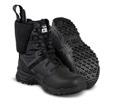Original SWAT Alpha Defender Black Polishable Toe Boots W/Integrated Holster - $29.98