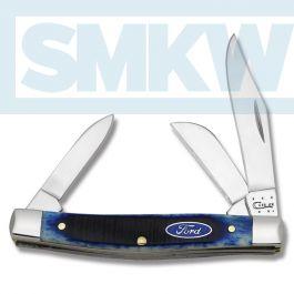 Case Ford Motor Company Medium Stockman 3.25" with Sawcut Blue Bone Handles and Tru-Sharp Surgical Steel Plain Edge - $63.13 (Free S/H over $89)