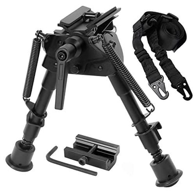 Gogoku Bipod & Sling Combo with Sling Stud Bipod Adapter Pivot Bipod with S Lock Hunting 6 to 9 Inches Bipod for 20mm Rail - $12.49 50% off with code "Y8EOMTJK" + FREE Shipping