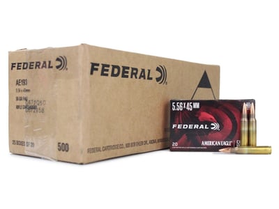 Federal American Eagle 5.56 55 Gr FMJ 500 Rnds Case - $239.68 after code: 5PTODAY 