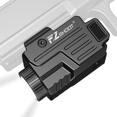 EZshoot 800 Lumens Pistol Flashlight Compatible with Picatinny and GL Rails with Slide Rail Rechargeable with Strobe Mode - $11.39 w/code "OM76Q23K" + $4 Prime discount + FREE Shipping