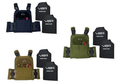 NcSTAR Magnetic Quick Release LCS Laser Cut Plate Carrier w/2 LVL IIIA Plates - 3 Colors - $169.95