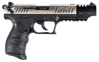 Walther P22 22LR 10 Rnd 5" Target Nickel Slide - $389.99 