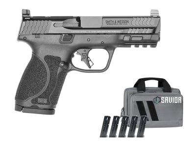 S&W Bundle M&P9 M2.0 OR Compact 4" 9mm (5)15rd Pistol NTS with Savior Bag - $479.99 