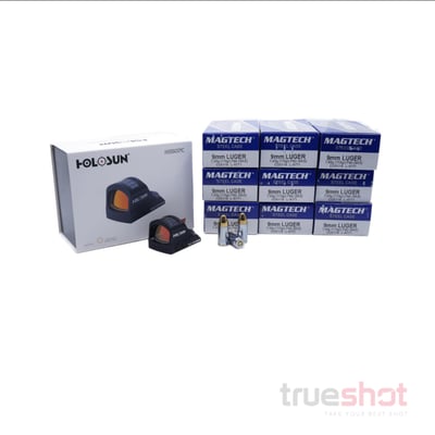 Bundle Deal: Holosun 507C Red Dot and 500 Rounds of Magtech 9mm - $419.49