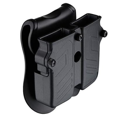 Double Magazine Holder, 9mm 10mm 40 45 Single & Double Stack Magazine Pouch, Universal Magazine Holster for Glock/Sig sauer/S&W/Beretta/Taurus/H&K/Springfield/CZ/Ruger/1911 Mags - $25.99 + FREE Shipping