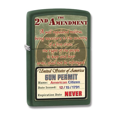 Zippo The 2nd Amendment Lighter Model 13584 - $19.99 (Free S/H over $75, excl. ammo)