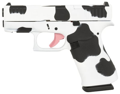 Glock 43X MOS FRMOO 9mm 3.41" 10rd Pistol, Cow Print Cerakote - $494.04 