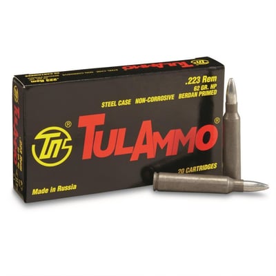 TulAmmo, .223 Remington, HP, 62 Grain, 20 Rounds - $4.55 (Buyer’s Club price shown - all club orders over $49 ship FREE)