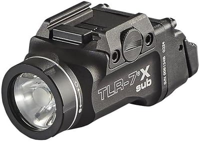 Streamlight TLR-7 X sub USB 500-Lumen 5000-Candela Weapon Light Designed Exclusively and Solely for Select 1913 Railed Subcompact Handguns, Includes Mounting Kit and Keys, Black - $128.55 (Black Friday Deal) + FREE Shipping