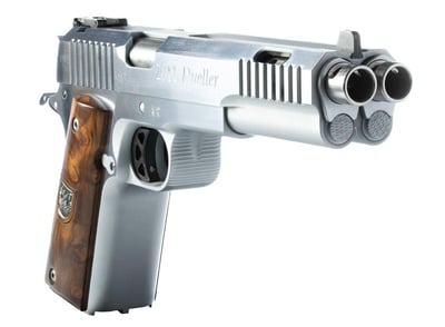 Arsenal Firearms Dueller Prismatic Double Barrel Pistol – Stainless .45ACP 6.5" Twin Ported Barrels 7+7 Parallel Mag Walnut Grips - $6916.99 