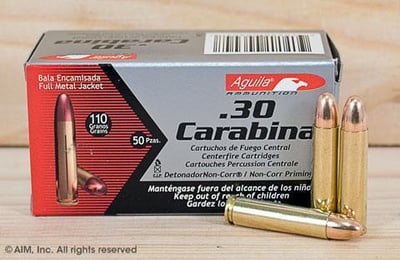 Aguila .30 Carbine 110grn FMJ 50 rounds - $19.95