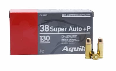 Aguila .38 Super +P 130 Grain FMJ Ammo 1000 Rounds - $383.99 after Code: GUNDEALS10 