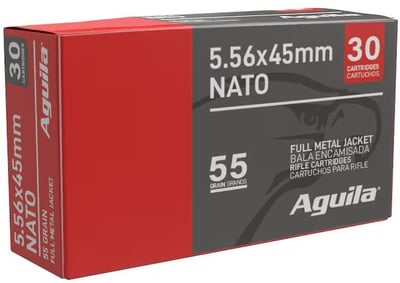 Aguila 5.56x45mm NATO 55-Gr. FMJ Battle Pack 450 Rnds - $229.99 (Free Shipping on $100+ Orders)