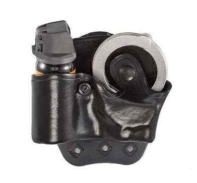Aker Leather D.M.S Mace & Cuff Case - Plain Black - Right Hand - $56.80
