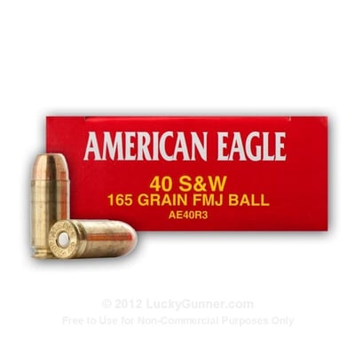 Federal American Eagle 40 S&W 165 Grain FMJ 1000 Rounds - $365