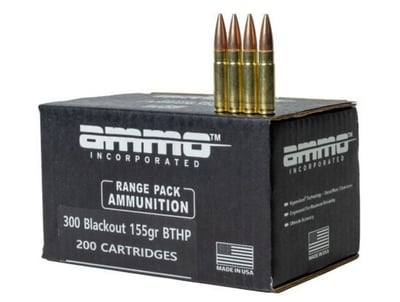 Ammo Inc Signature Range .300 Blackout Rifle Ammo - 155 Grain BTHP 200rd Box - $94