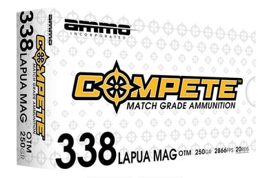AMMOINC 338LM250-OTM MATCH 338LAP 250GR OPEN TIP MATCH 20/10 - $57 