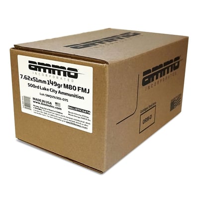  Ammo Inc 7.62x51 149 GR M80 500 Rounds - $449.99