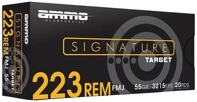Ammo Inc. Signature 223 Remington Ammo 55 Grain Full Metal Jacket Box of 20 - $9.99 (Free Shipping on $100+ Orders)