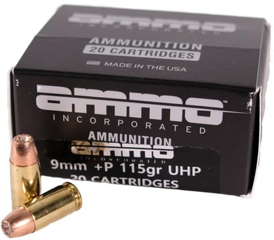 AMMO INC Personal Protection 9mm+P 115Gr Hollow Point Handgun Ammo w/ SPEER UHP Bullet 20 Rd Box - $14.99 (FREE Shipping over $50)