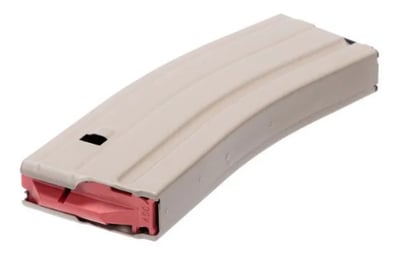 Ammunition Storage 6mm ARC Stainless Steel AR-15 Magazine 25 Rounds Red Follower FDE - $12.99 
