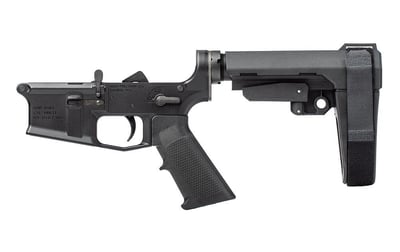 Aero Precision M4E1 Pistol Complete Lower Receiver w/ A2 Grip & SBA3 Brace - Black/Black - $318.74  (Free Shipping over $100)