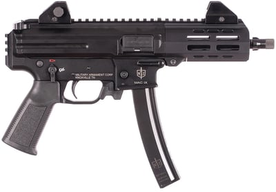 MAC 12755001 IX 9mm Luger 30+1 6.50" Threaded Barrel, Picatinny Rail Receiver & Rear, Black Polymer Grip Pistol (Add to Cart) - $499.99 