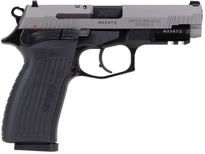 Bersa TPR9 9mm Pistol, 4.3" Barrel 17-Rds, Fixed Sights, Black, Silver - $299.99 