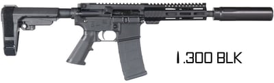 Davidson Defense Aegis Lightweight 8.5-inch Pistol-Gas 1:9 .300 BLK AR-15 Pistol, Freefloat M-Lok Handguard, GEMTECH ABYSS Suppressor - $999.99 