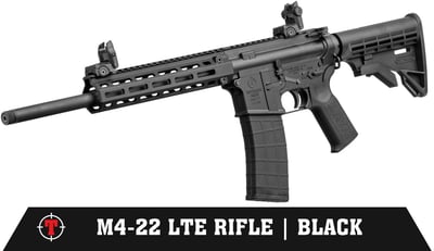 Tippmann Arms M4 LTE MSR 22LR 25+1 16" Black Parkerized Threaded Barrel, Matte Black Aluminum Receiver w/Picatinny Rail, M-LOK Handguard, Black Adj CAR15 Polymer Stock, Black Gen2 Grip, Right Hand (Add to Cart Price) - $321.89 