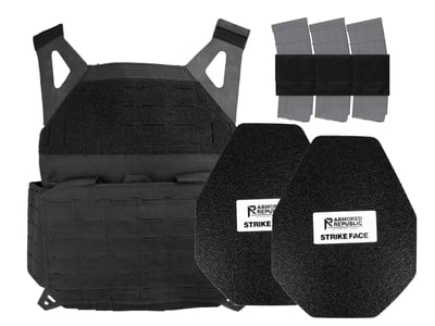 Armored Republic Level III+ A2 Plate Carrier Bundle w/ Mag Pouch (2 Plates) - $414.99