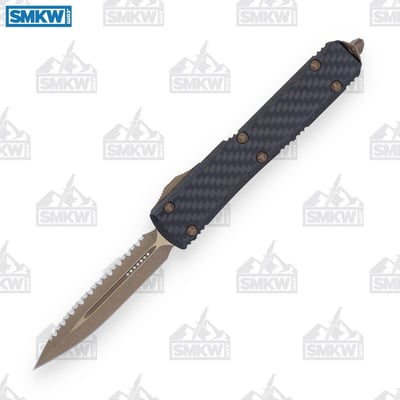 Microtech Ultratech Signature Series OTF Dagger Bronze Serrated CF - $430.43 (Free S/H over $75, excl. ammo)