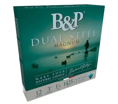 B&P Hunting Dual Steel 12 Gauge 3" Shotshells 1-1/4 oz 10 Rounds - $12.49 