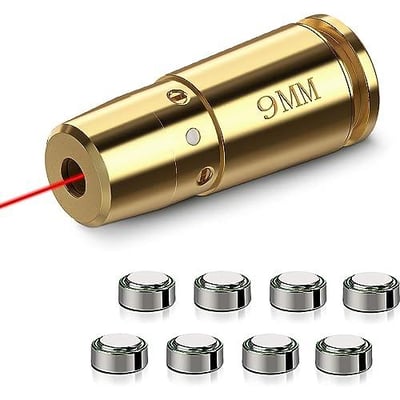 EZshoot Bore Sight 9mm Red Laser Boresighter with 4 Sets of Batteries - $9.99 + FREE Shipping