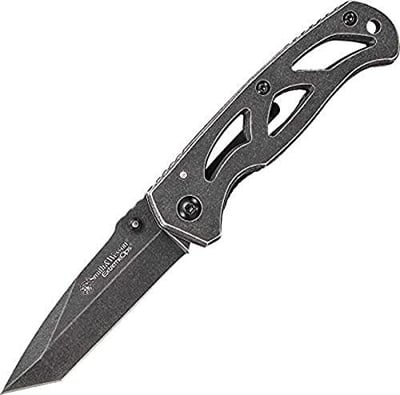 Smith & Wesson ExtremeOps 6.23in High Carbon S.S. Folding Knife with 2.65in Tanto Blade and Stainless Handle for Outdoor, Tactical, Survival and EDC - $10 + FREE Shipping