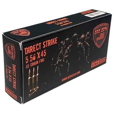 H.E.D.S Direct Strike 5.56mm NATO 55gr FMJ Rifle Ammo - 20 Rounds - $9.99  (Free S/H over $75 or Free store pickup)