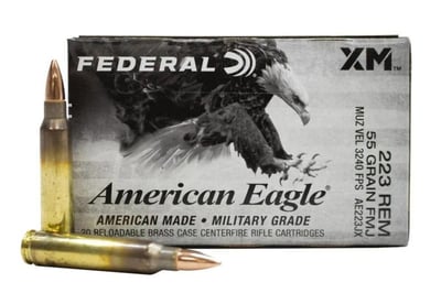 Federal AE223JX American Eagle .223 Rem Ammo 55 Grain FMJ Ammo - $14.09