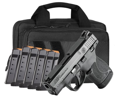 Smith & Wesson M&P 9 Shield Plus 3.1" 9mm (1)10 & (5)13rd Pistol Bundle w/ Savior Bag, Black - $369.99 