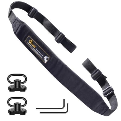 50% off CVLIFE Two Point Sling with 360°Rotate Swivels Gun Sling Wide Shoulder Pad Rifle Sling Strap Adjustable Black w/code OPB2UHD5 + FREE Shipping