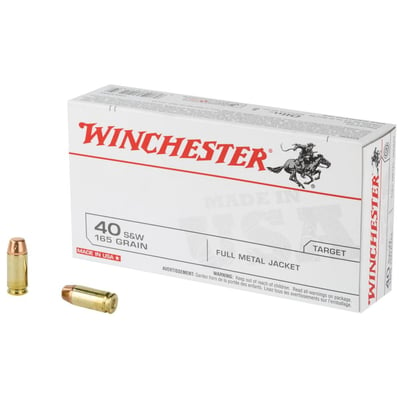Winchester .40 S&W FMJ 165gr Ammo 500 Rounds Total - (Ten 50rd Boxes) - $129.98 