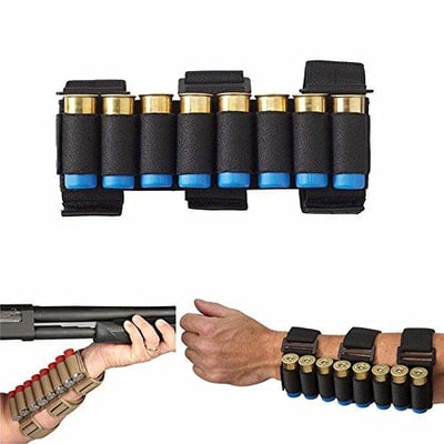 HTBMALL Gun Stock Ammo Pouch Storage Shotgun Shell Holder, Adjustable Shooters Forearm or Buttstock Sleeve Case Bag Magazine Pouch - $7.69 + FREE Shipping