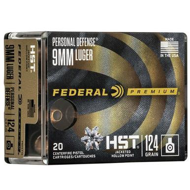 Federal Premium Personal Defense HST 9mm 124 GR HST JHP 20 Rounds - $17.79 ($14.23 after MIR - Minimum purchase of 2 Boxes)