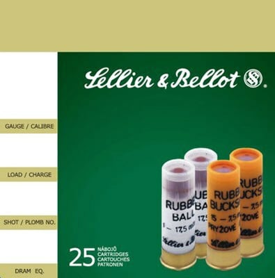 Sellier and Bellot Rubber Ball 1 Ball 25Rd/Box - $24.29