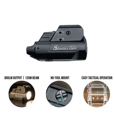 HMGL 800lm Rechargeable Pistol Green Laser Light with Strobe - $59.99(CODE:50HMGL)