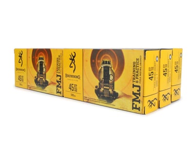 Browning Training & Practice 45 ACP 185 GR FMJ 300 Rnds - $123.97 