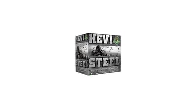 HEVI-Shot HEVI-Steel Shotgun Ammunition, 12 gauge, 4 Shot Size, 2.75 inch Shell Length, 1-1/8 oz Load, 25-Shotshells - $15.99 (Free S/H over $49 + Get 2% back from your order in OP Bucks)