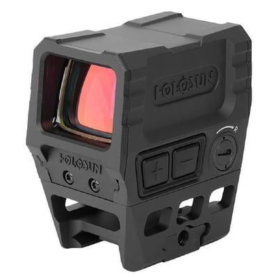 Holosun AEMS Black Anodized 1x 2/65 MOA Illuminated Green Circle w/Dot Reticle Features Lower 1/3 Co-Witness Mount - $299.95
