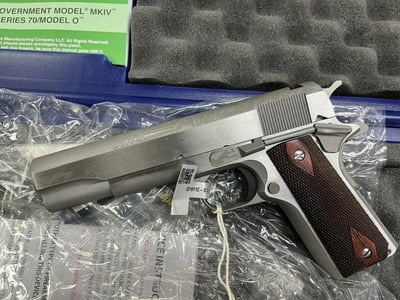 Colt 1911 Classic .45 ACP, 5" Barrel, Stainless w/ No Rollmarks, No Sights Installed - $929.89 after code "WELCOME20" 